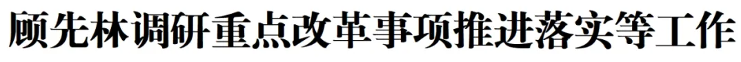 顾先林调研重点改革事项推进落实等工作(图1)