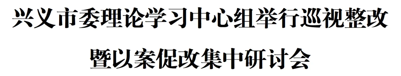 兴义市委理论学习中心组举行巡视整改暨以案促改集中研讨会(图1)
