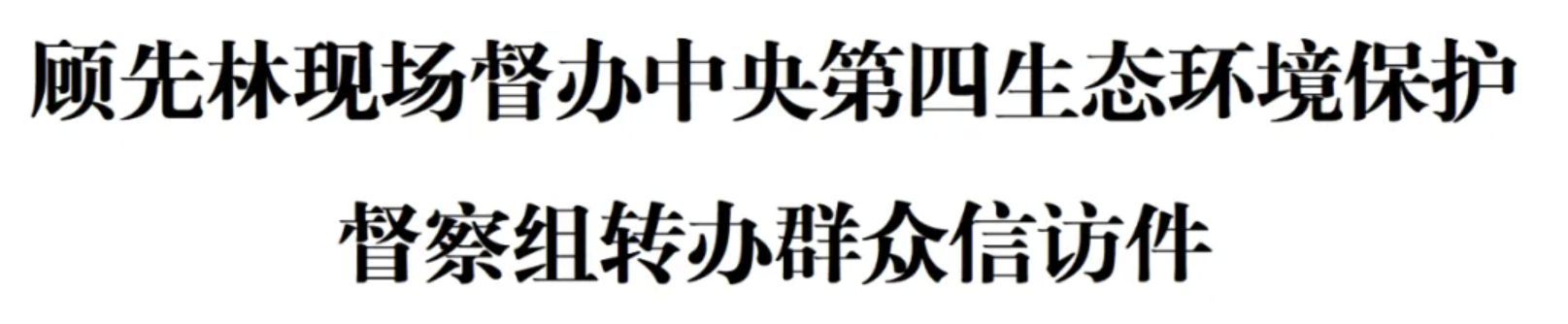 顾先林现场督办中央第四生态环境保护督察组转办群众信访件(图1)